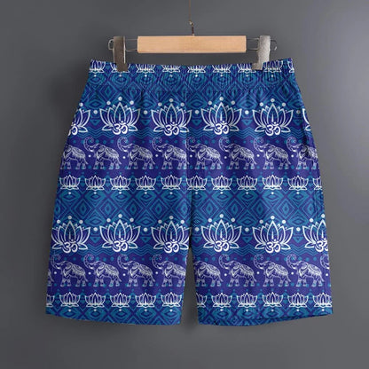 Men's Hawaiian 3D Elephant Ethnic Pattern Beach Shorts Quick Dry Outdoor Leisure Sports Shorts Fashion Men's Shorts