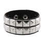 Punk Bracelets PU Leather Studded Bracelet Adjustable Goth Cuff Bracelet Gothic Rivet Buckle Wristband for Men Women Emo Jewelry
