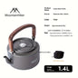 Camping Tea Kettle-New Aluminum Alloy Construction, Wooden Handle