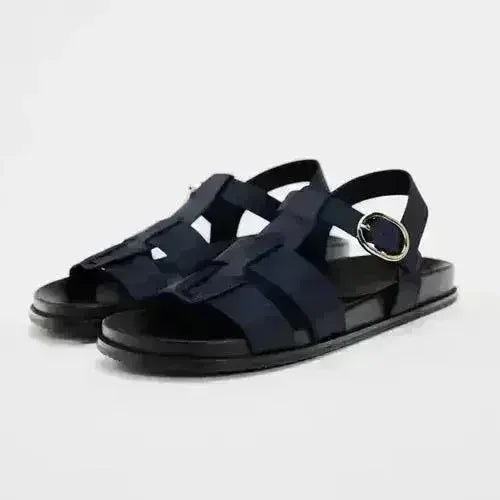 Designer Chic Flat Sandals - Animal Print & Comfort | Femstylo