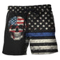 Harajuku Skull Graphic Beach Shorts Hawaiian Male Boardshorts Goth Skeleton Flower Bermudas Hip Hop Short Pants For Men Trousers