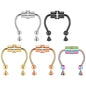 1/2/3/4/5pcs Fake Magnetic Stainless Steel Nose Rings, Non Piercing