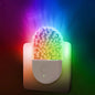 RGB Plug in Night Light Color Changing Dusk to Dawn Wall Socket Wireless LED Nightlight for Kid Living Room Bedroom Bedside Lamp