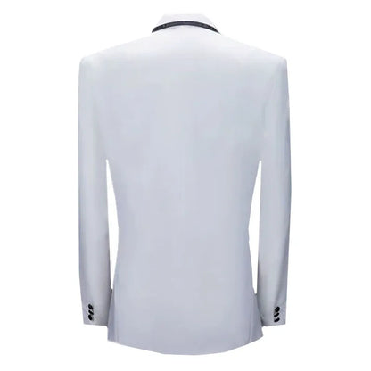 (jacket+pants) Men Fashion Wedding Banquet Party Flower Suits Singer