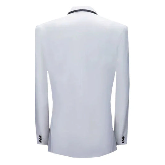 (jacket+pants) Men Fashion Wedding Banquet Party Flower Suits Singer