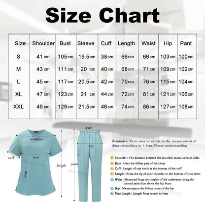 Spandex Scrub Uniform Set - Top & Pants