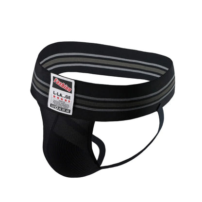 Sexy Underwear Men Thong Jockstrap Lingerie G String Man Penis Pouch cueca homem Underpants Wide Waistband Panties