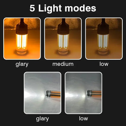 Camping Light Lightweight Handheld Torch 5 Lighting Modes Rechargeable