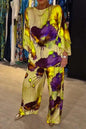 Casual Sets for Women 2 Pieces Summer Fashion Printed Satin Two Piece