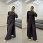 Pant Set Women Three Piece Sets Round Neck Short Sleeve Shirt Straight Pants Lace Up Long Robe Y2k Streetwear Work Casual 2026