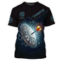 Fashion 3d Printed Darts T Shirt For Men Hot Sale Loose Short Sleeves Unisex Summer Street Tee Shirts Game Dart Pattern T-shirt