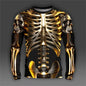2024 new men's long-sleeved t-shirt 3d printing fake suit printing men's autumn tops casual round neck t-shirt fake two pieces