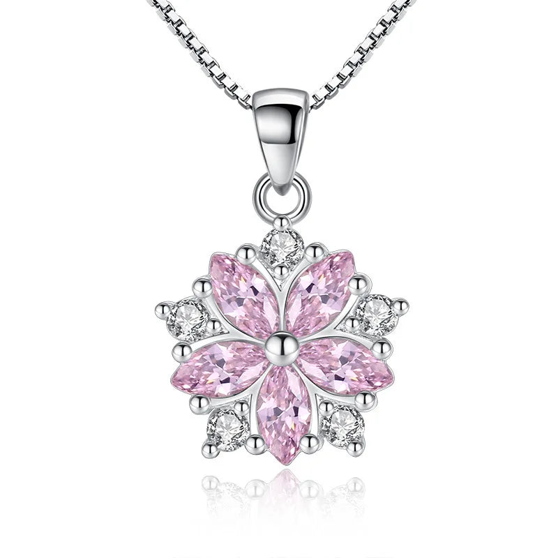 925 Sterling Silver Necklace Zircom for Women 18k Gold Plated Jewelry Pendant Birthday Party Gift Jewelry Gift N12