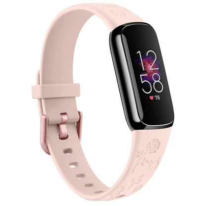 Fitbit Luxe Floral Engraved Band, Soft TPU