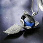 2024 New Korean Cute Sweater Chain Crystal Owl Necklace Long Women's Autumn and Winter Clothes Pendant Accessories