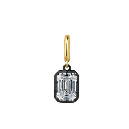 Minimalist Women's Geometric White Zircon Necklace Thin Bead Chain Pendant Non-fading for Casual Wear Birthday Gift
