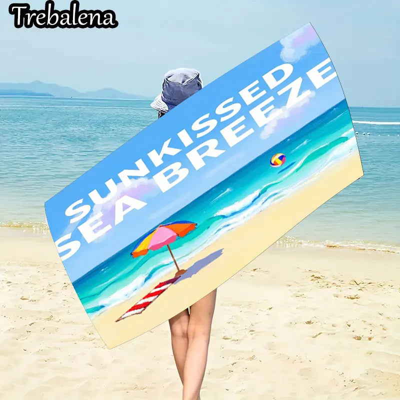 30*60inch Ultra-Soft Beach Towel with Sunkissed Sea Breeze Beach Towel Summer Style