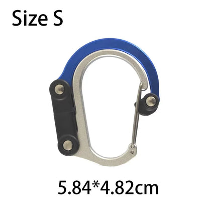 Multifunctional Hybrid Gear Clip Carabiner 360 Degree Rotating Hook Strong Buckle Camping Hiking Travel Backpack Outdoor Gadget