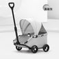 4-Wheel Dog Stroller with Sunshade Cover Pet Carrier for Outdoor Travel Shopping Walking Suitable for Small Dogs and Cats