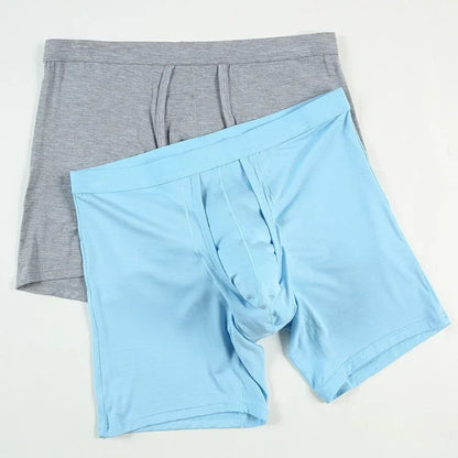 Men's Boxershorts Cotton Breathable Underwear Mid Long Boxers Trunks Comfortable Shorts