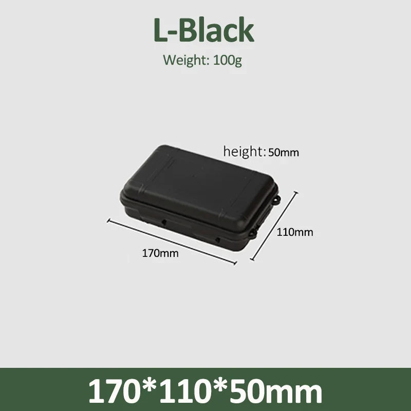 S/L/XL Size Outdoor Plastic Waterproof Sealed Survival Box Container Camping Outdoor Travel Storage Box Fishing Tackle Bag