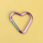 1 Pcs Heart-Shaped Aluminum Carabiner Key Chain Clip Outdoor Keyring