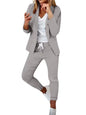 2 Piece Women's Autumn Winter Suit Fashion Slim Fit Lace-Up Small Feet