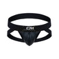 Shiny Metallic Faux Leather Men Erotic Lingerie Jockstrap Wide Waistband Sexy Low Rise Thong PU Underwear Nightclub Party Costum