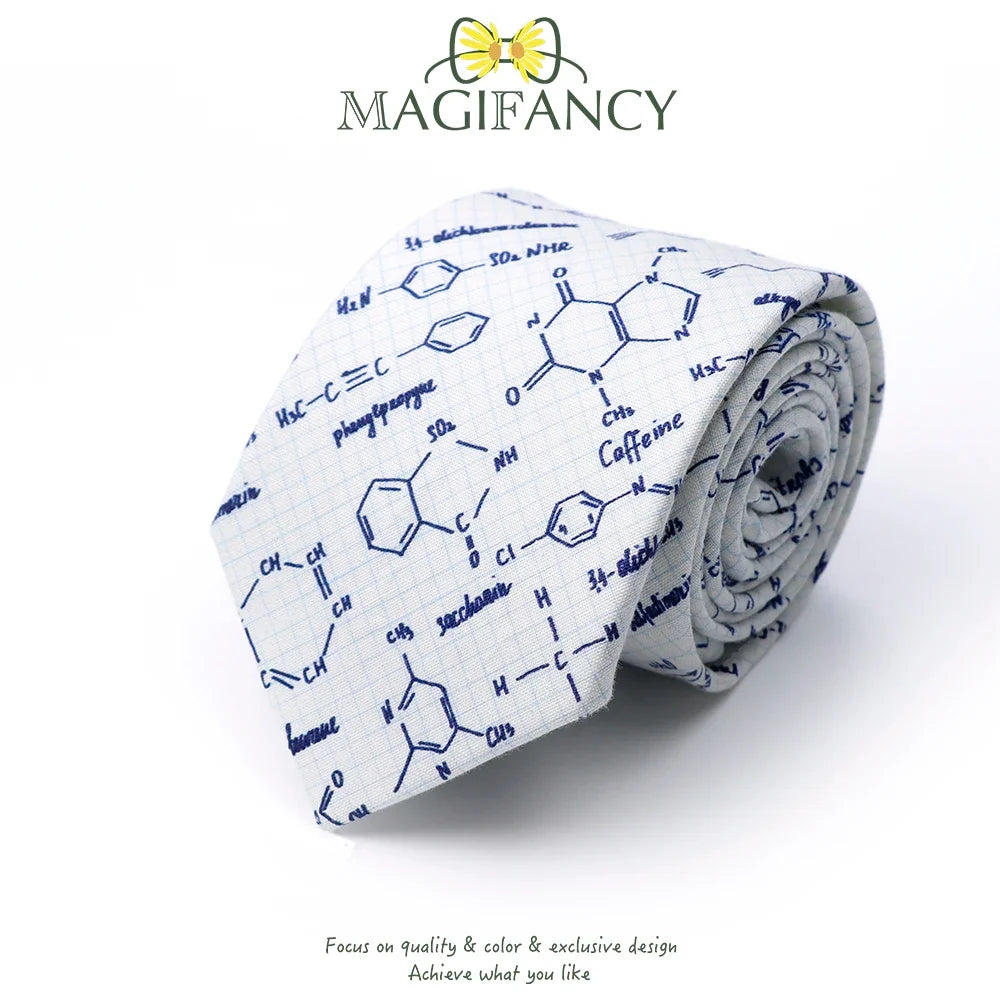 100%Cotton 8cm Tie Math Sciences Astronomy Physical Chemistry
