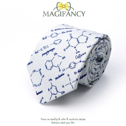100%Cotton 8cm Tie Math Sciences Astronomy Physical Chemistry