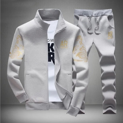 5XL 6XL Men's Plus Size Autumn Tracksuit Set