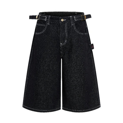 American Retro Baggy Wide Leg 3/4 Length Jean Women Y2K Vintage Spring