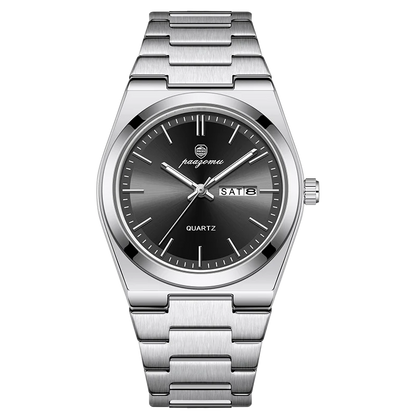 PAAZOMU Luxury Sport Quartz Man Wristwatch Waterproof Luminous Date Week Men Watches Stainless Steel Men's Watch Male Reloj+box