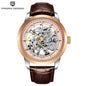 PAGANI DESIGN Business Man Watch Luxury Skeleton Hollow Leather Men's Wristwatch New Mechanical Male Clock Relogio Masculino