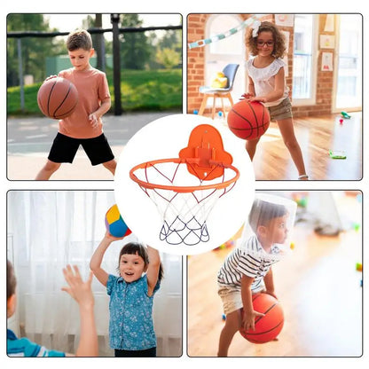 Indoor Basketball Hoop 32cm Dribbling Silent Basketball Training Hoop Noiseless Bouncing Wall-Mounted Toddler Outdoor Toys