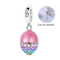 925 Sterling Silver Can Be Opened Pandant Easter Egg Charms Beads Fit