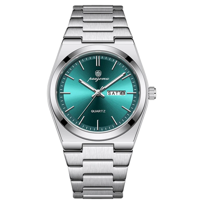 PAAZOMU Luxury Sport Quartz Man Wristwatch Waterproof Luminous Date Week Men Watches Stainless Steel Men's Watch Male Reloj+box