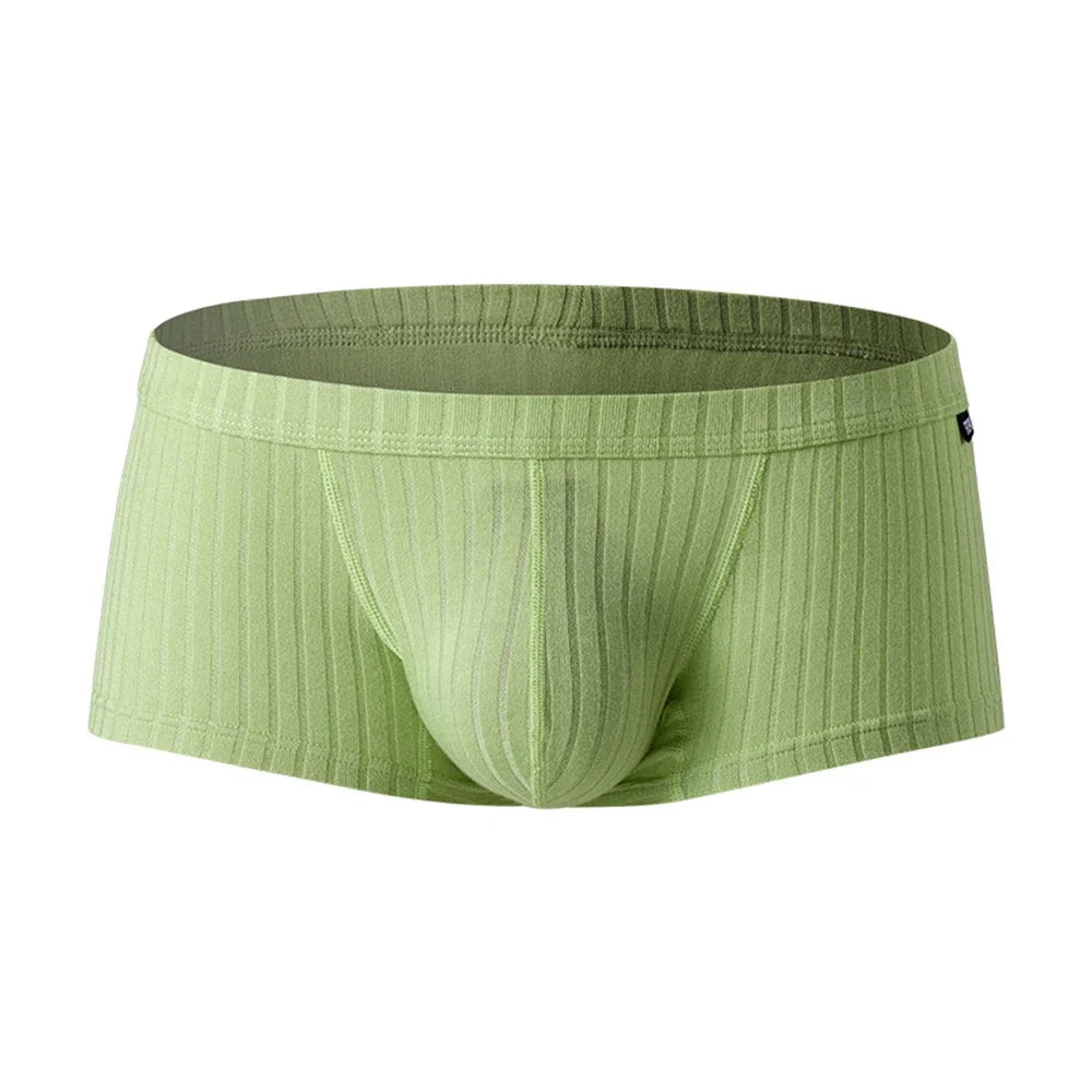 Mens Solid Color Trunks Underpants Pouch Enhancing Low Waist Sweat Breathable Shorts Underwear Comfort Panties Lingeries