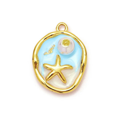 3pcs/Lot Stainless Steel Enamel Plam Flip Flop Shell Diy Charm Women Watermelon Strawberry Necklace Pendant Summer Ocean Jewelry