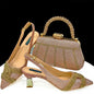 Women's Shoes and Bag Set with Rhinestone ED129