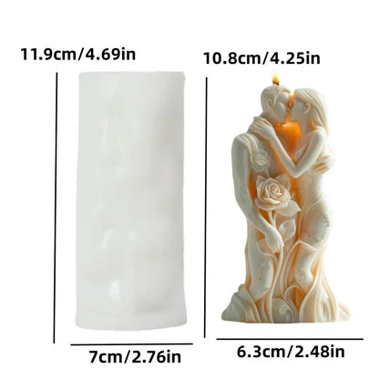 3D Wedding Girl Aromatherapy Candle Silicone Mold DIY Girl Candle Mould Gypsum Clay Epoxy UV Resin Mold Molds Home Decor