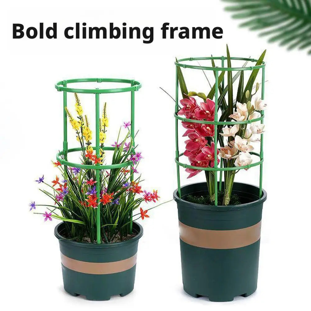 3/6/10 Layers Plant Support Plant Stakes Round Plant Support Ring Plastic Plant Cage Holder Flower Pot Climbing Trellis