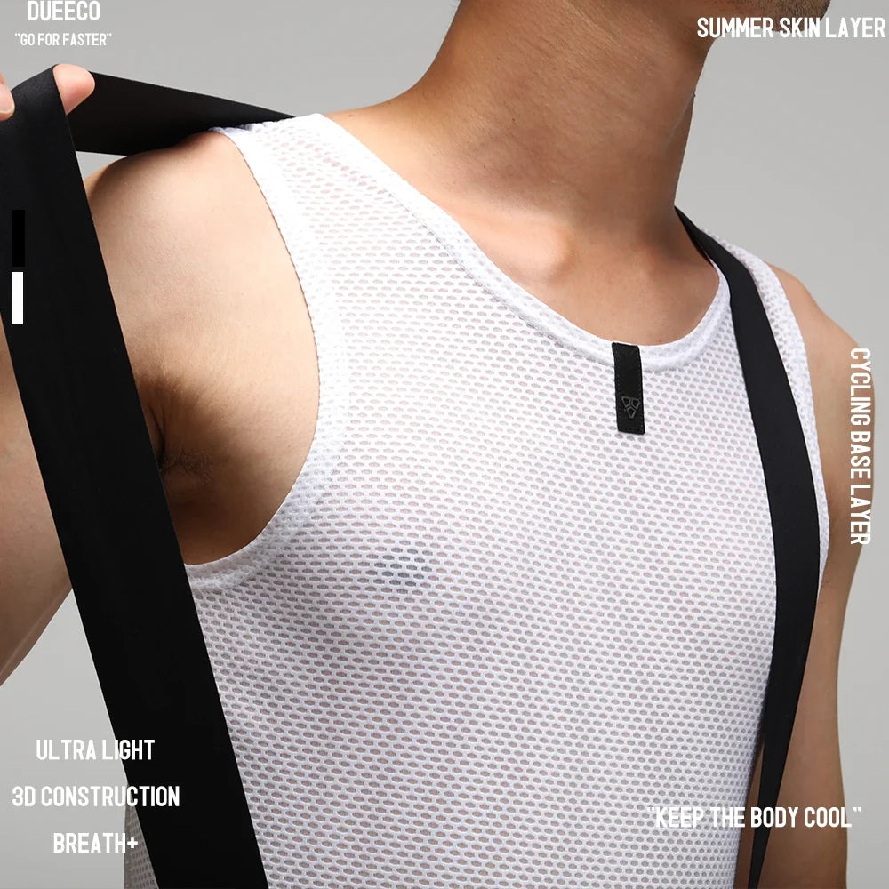 DUEECO Cycling Base Layer Cycling Jersey Cycling Vest MTB Bike Bicycle Vest Mesh Underwear Riding Vest