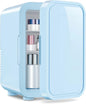 Mini Fridge, 6 Liter/8 Can 110V AC/DC Portable Thermoelectric Cooler Refrigerators for Bedroom