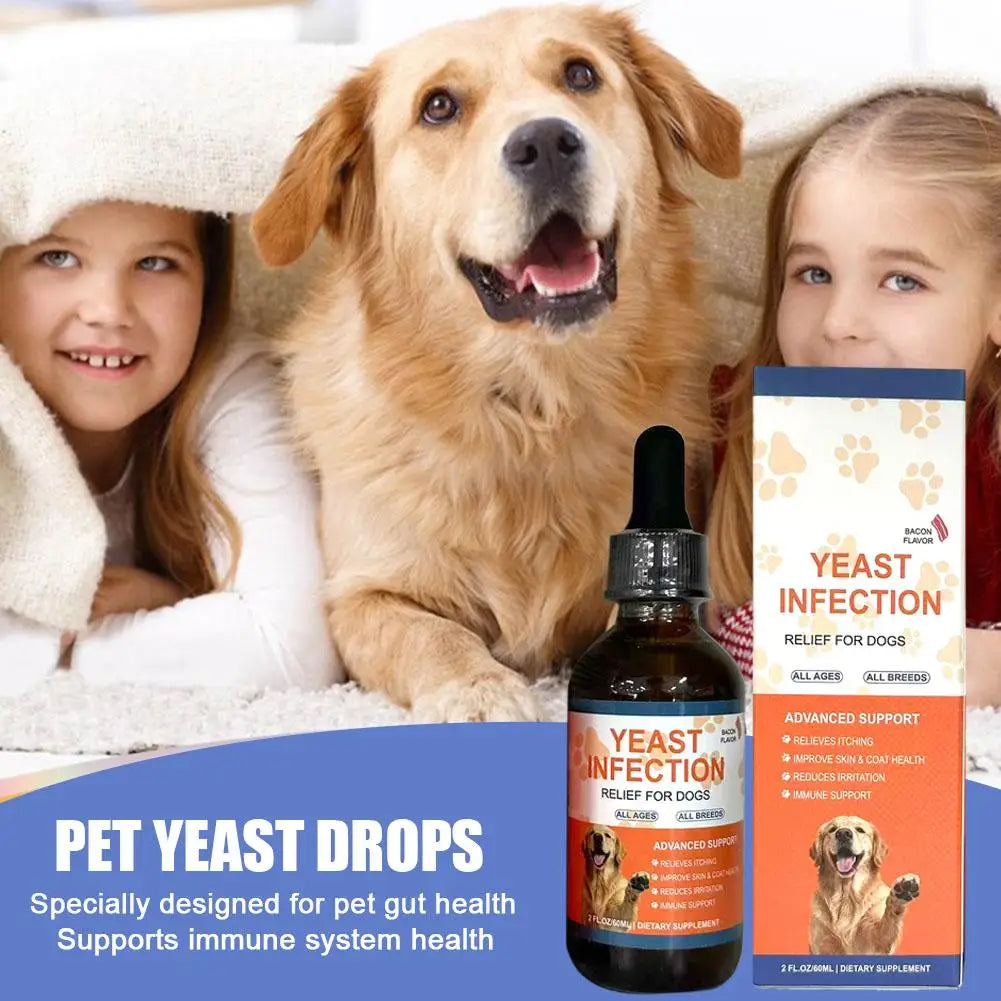 Pet Yeast Drops For Dogs Cats Gentle Care Supplement Improve Nutrient Absorption Dietary Drops Relieve Itching Inflammation 1pcs