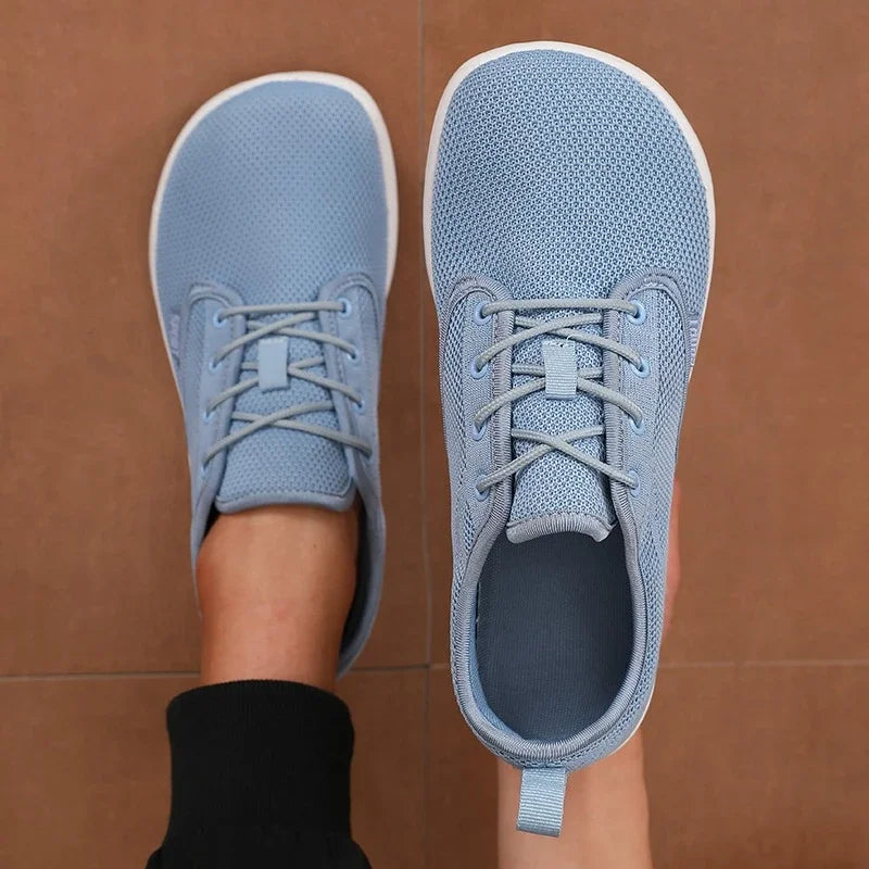 2025 Summer Men's Running Shoes Barefoot Fitness Mesh Sports Shoes Women Flat Bottom Wide Foot Shoes Slow Running Brand Sneakers