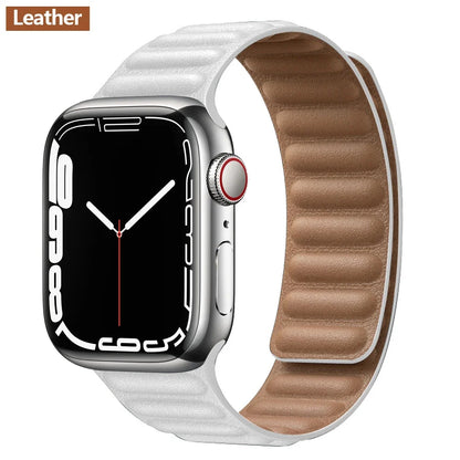 Apple Watch Magnetic Link Band, Leather or Silicone