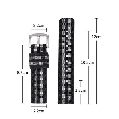 Samsung Galaxy Watch 7, 6, 5, 4 & FE Solid & Striped Woven Band