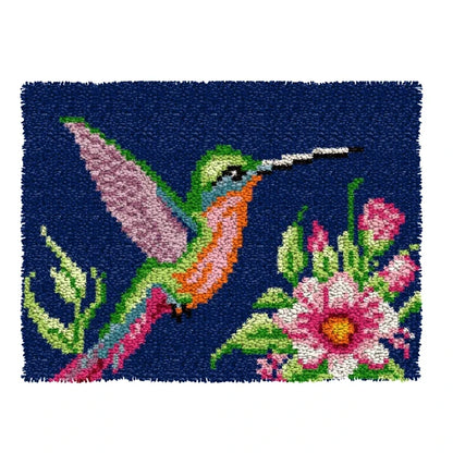 Latch Hook Rug Kit Crochet Carpet DIY Rug Crochet Yarn Kits Fashion Cartoon Pattern Gift Carpet Making Kit for Festival Carpet