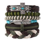 Vintage Ethnic Style Woven Leather Bracelet For Men Bohemian Cross Butterfly Life Tree Leather Bracelets Gifts For Friend